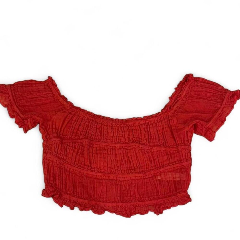 Free-people Women's Red and Orange Crop-top